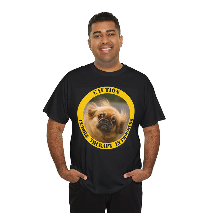 Pekingese Caution 'Cuddle Therapy in Progress' Tee
