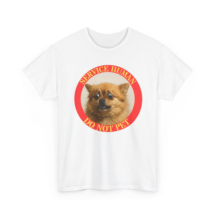 Service Human Do Not Pet T-Shirt — Funny Pomeranian Service Dog Tee