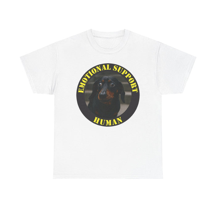 Emotional Support Human T-Shirt — Funny Dog Support Tee for Pet Lovers