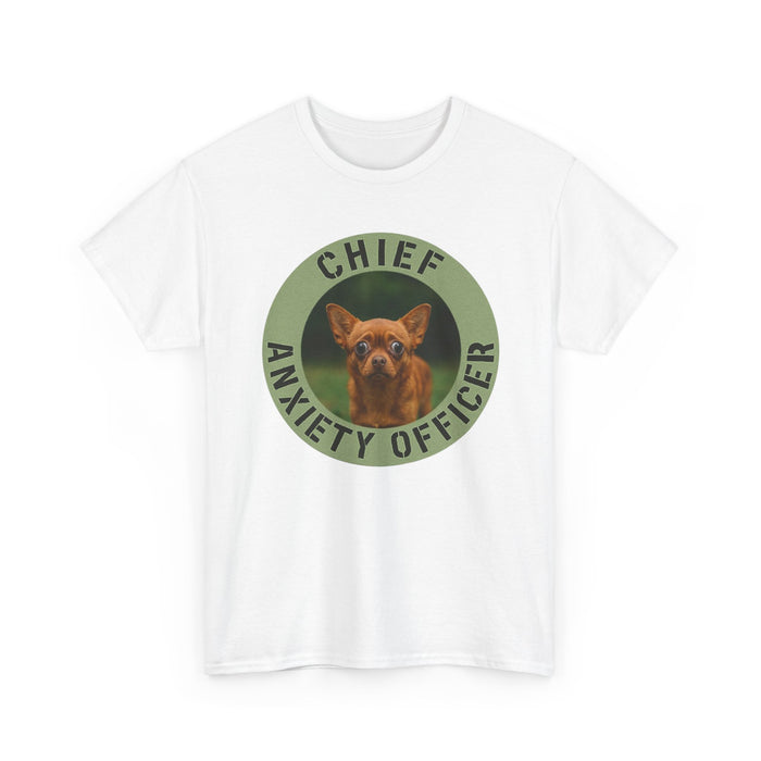 T‑Shirt — "Chief Anxiety Officer" Dog Graphic Tee