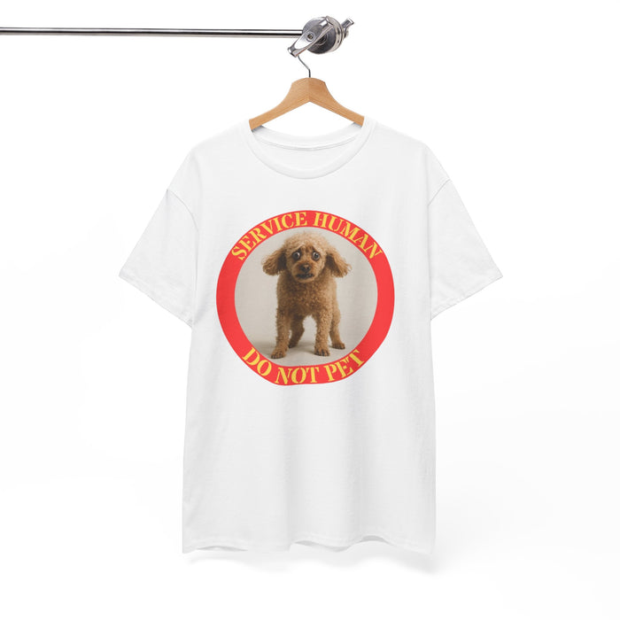 Service Human “Do Not Pet” Tee — Cute Puppy Graphic T‑Shirt