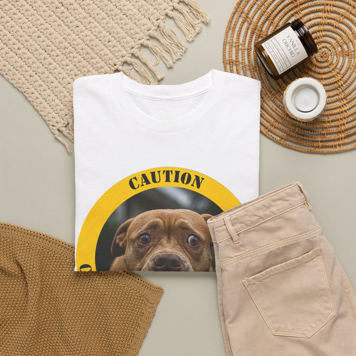 Dog Therapy T‑Shirt — "Caution: Canine Therapy in Progress"