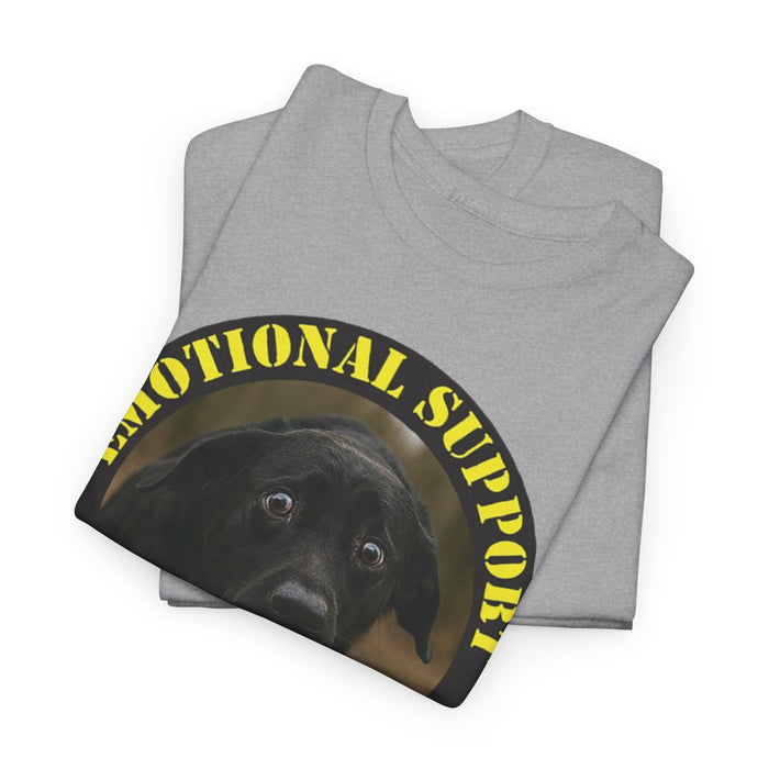 Emotional Support Human T-Shirt — Cute Black Lab Pet Lover Tee