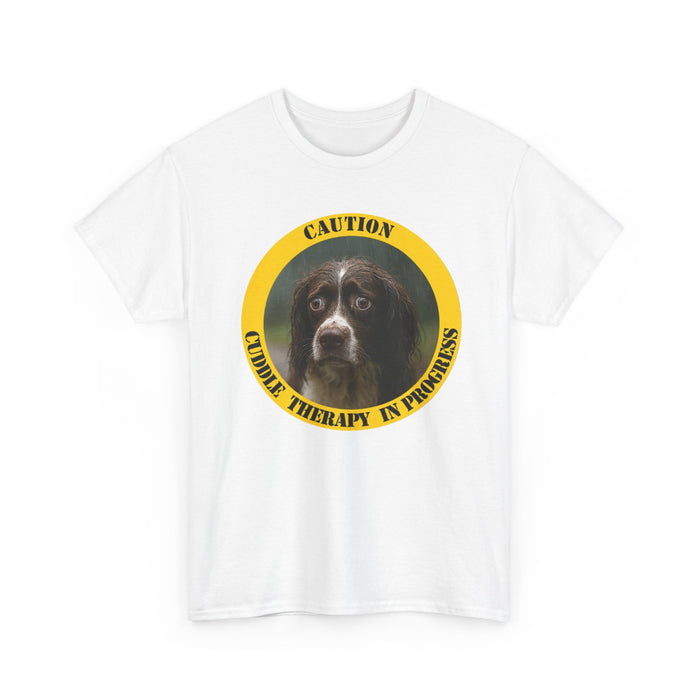 Dog Therapy T-Shirt — "Caution: Canine Therapist in Progress"