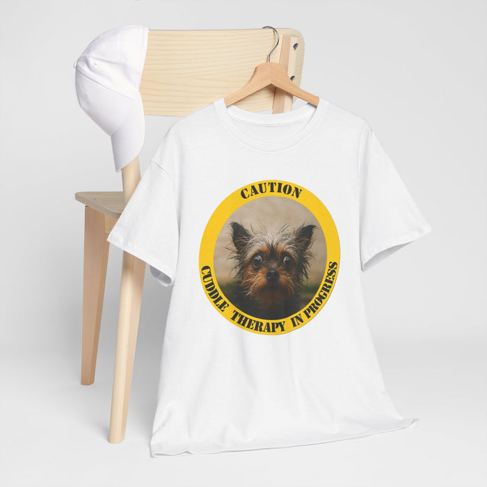 T‑Shirt — "Caution: Canine Therapy in Progress" Cute Dog Graphic Tee