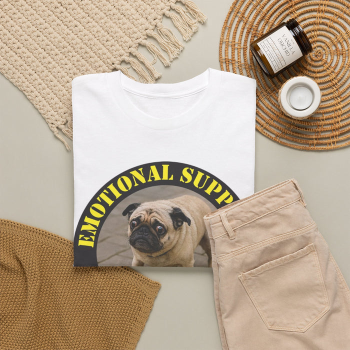 Emotional Support Human T-Shirt — Funny Pug Pet Lover Tee