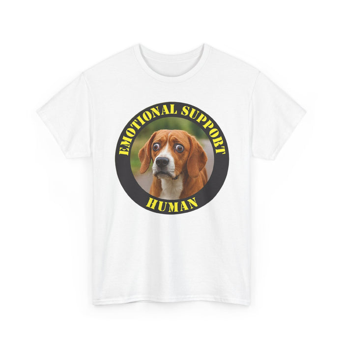 Emotional Support Human T-Shirt — Cute Beagle Pet Lover Tee