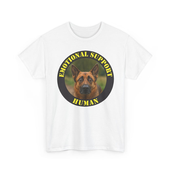 Emotional Support Human T‑Shirt — German Shepherd Therapy Dog Tee