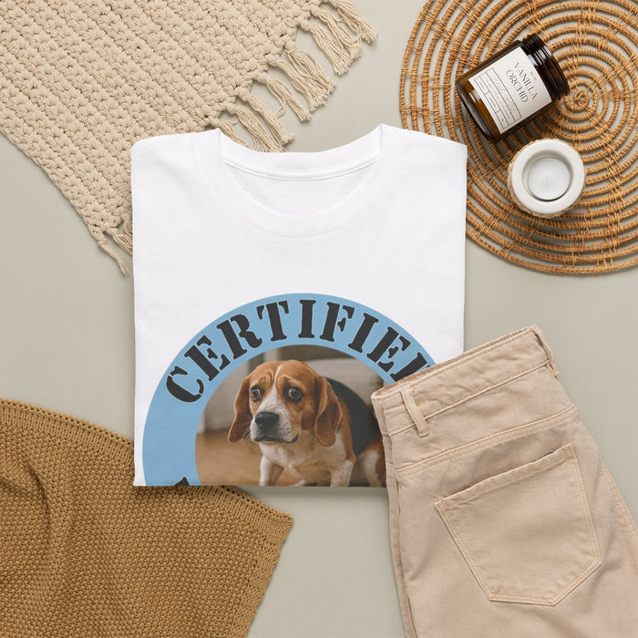Certified Velcro Dog T-Shirt — Funny Beagle Graphic Tee for Dog Lovers
