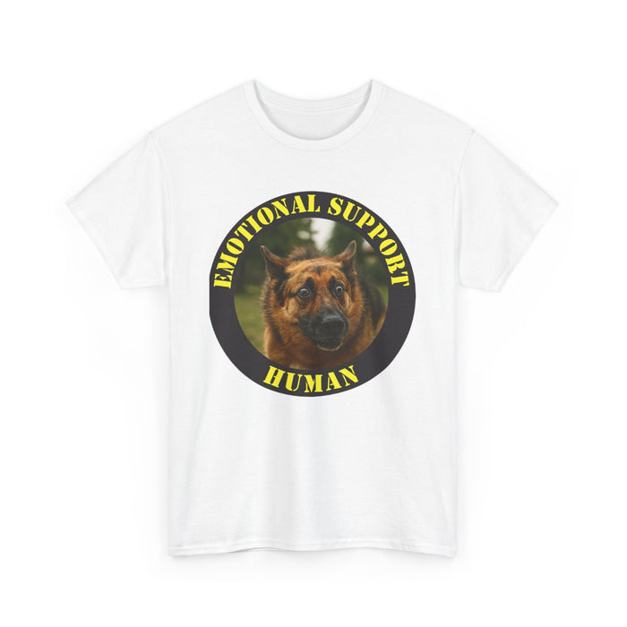 Emotional Support Human T‑Shirt — German Shepherd Badge Tee