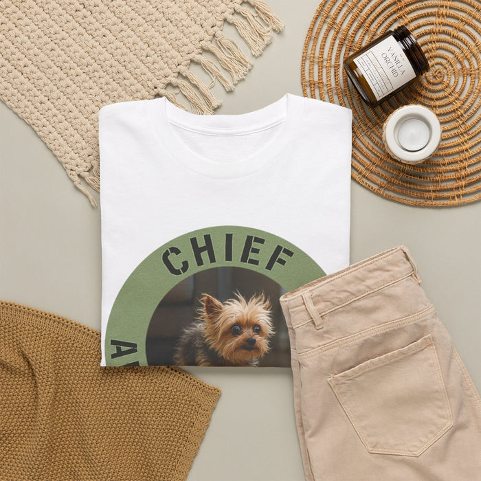 Chief Anxiety Officer T‑Shirt — Cute Yorkie Dog Graphic Tee