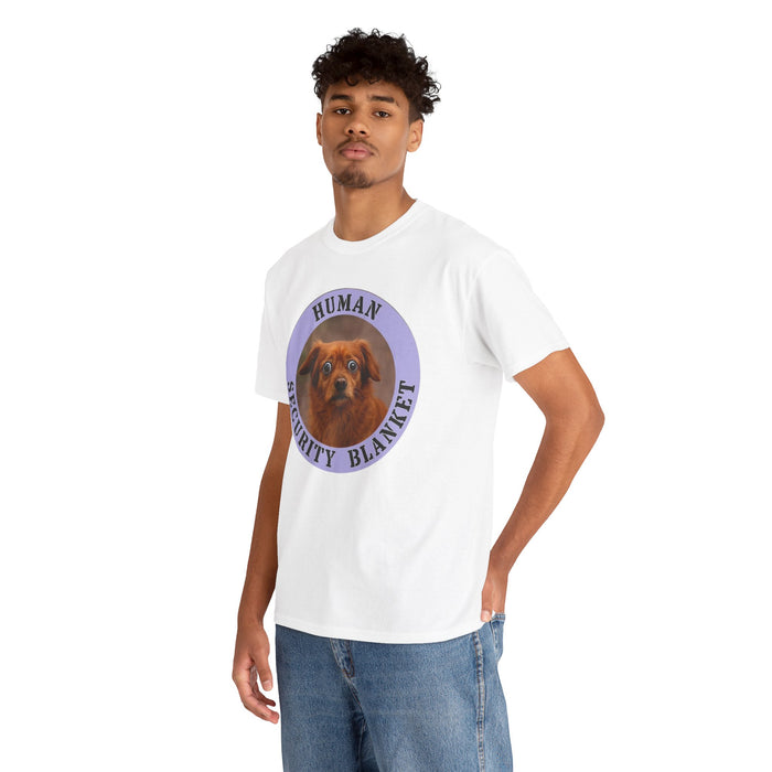 Dog Lover T‑Shirt – 'Human Security Blanket' Cute Puppy Graphic Tee