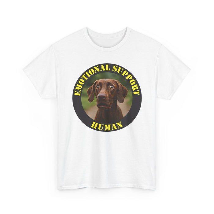 Emotional Support Human T-Shirt – Funny Dog Photo Tee for Pet Lovers