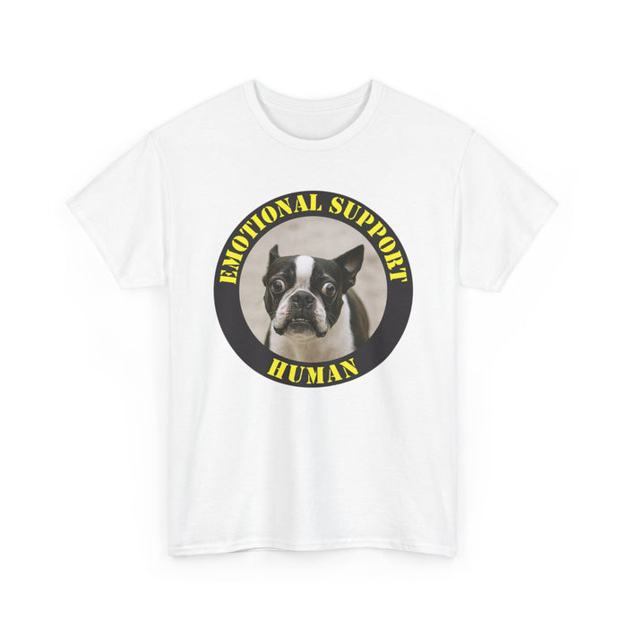 Emotional Support Human Tee – Boston Terrier Graphic T-Shirt