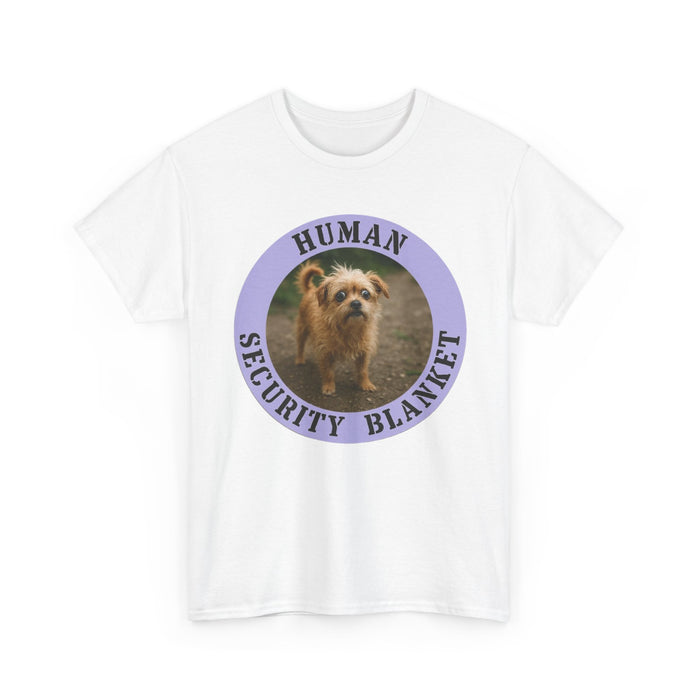 Dog 'Human Security Blanket' T-Shirt – Cute Small Dog Photo Tee