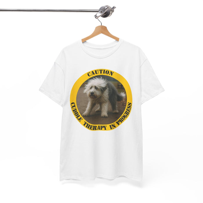 Dog Therapy T‑Shirt — “Caution: Canine Therapy in Progress” Pet Lover Tee