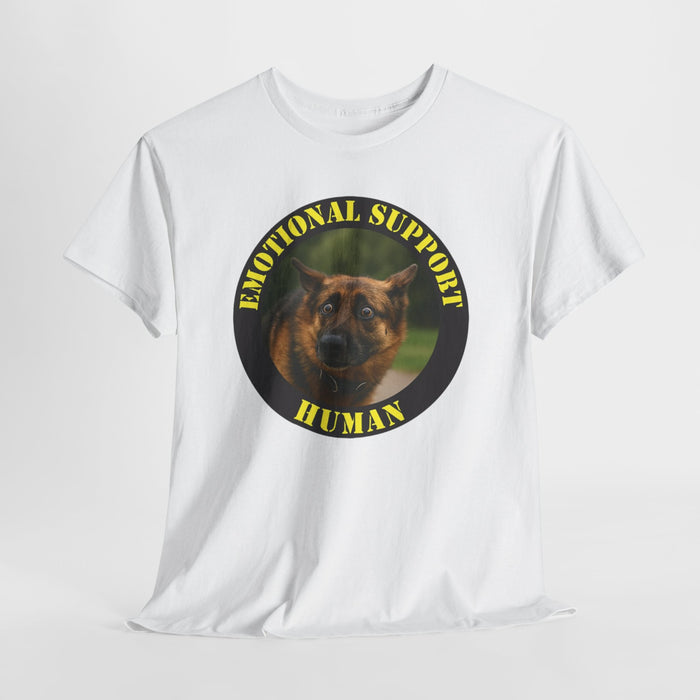 Emotional Support Human Tee — German Shepherd Rescue Shirt