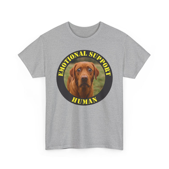 Emotional Support Human Tee – Funny Dog Photo Graphic T-Shirt