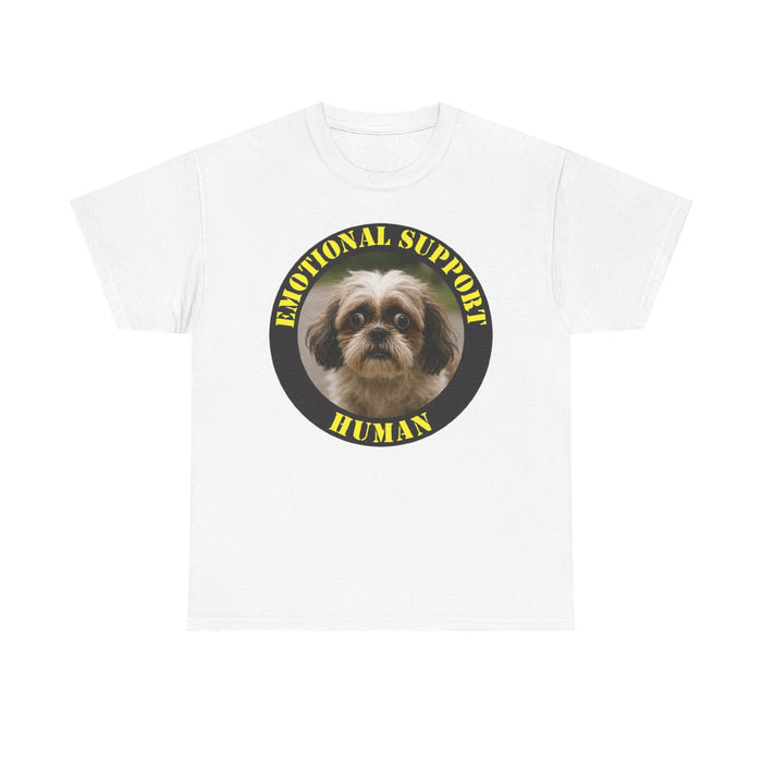 Emotional Support Human T-Shirt — Cute Shih Tzu Pet Rescue Tee