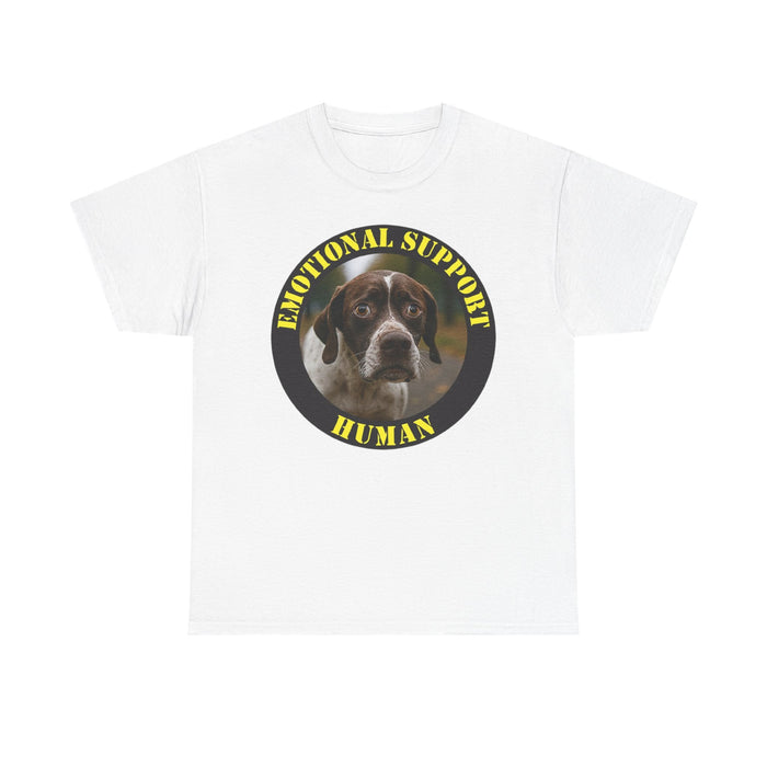 Emotional Support Human T-Shirt – Funny Dog Face Graphic Tee for Pet Lovers