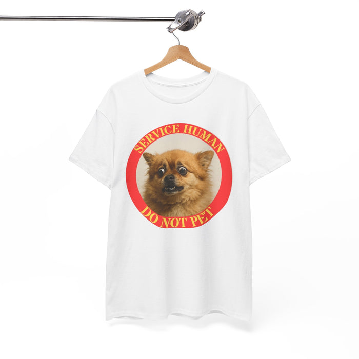 Service Human Do Not Pet T-Shirt — Funny Pomeranian Service Dog Tee