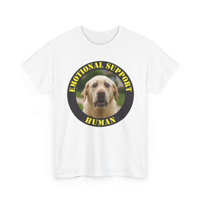 Emotional Support Human T‑Shirt – Funny Dog Face Tee for Dog Lovers