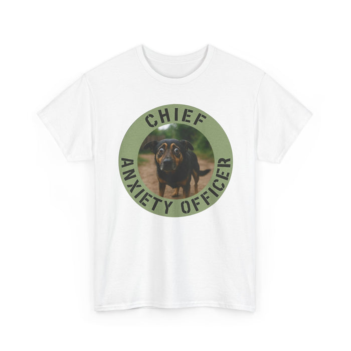 Chief Anxiety Officer T-Shirt — Funny Dog Anxiety Officer Tee