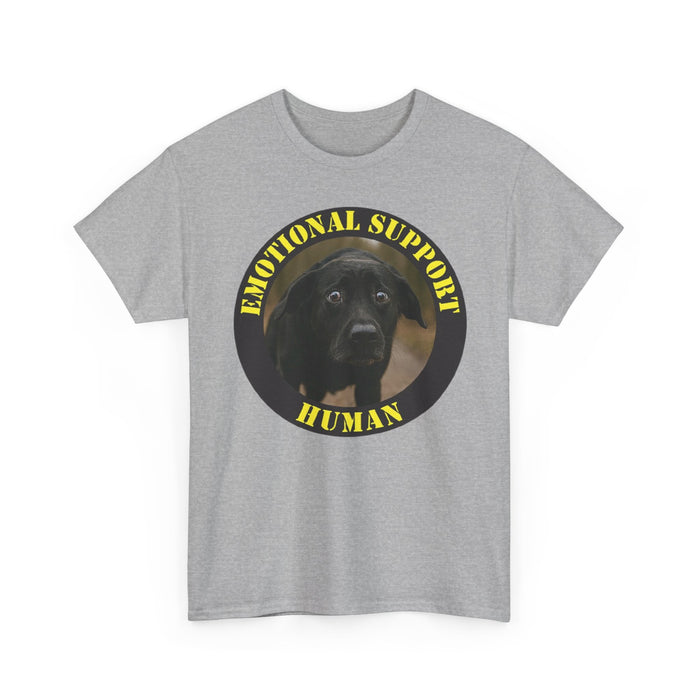 Emotional Support Human T-Shirt — Cute Black Lab Pet Lover Tee