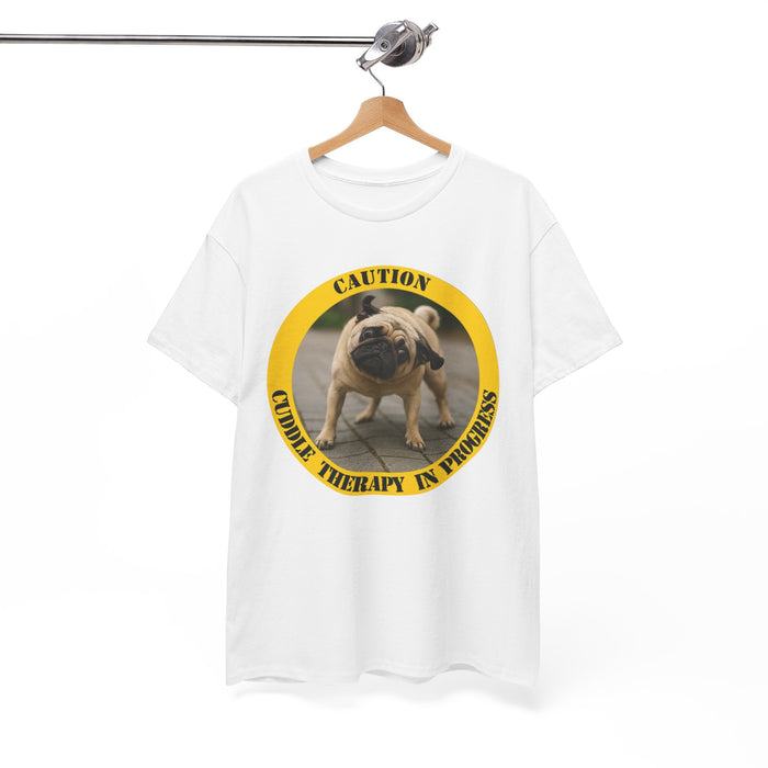 Pug Caution 'Cuddle Therapy in Progress' T-Shirt