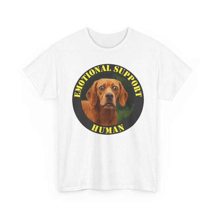 Emotional Support Human T-Shirt — Dog Portrait Graphic Tee, Funny Pet Lover Gift