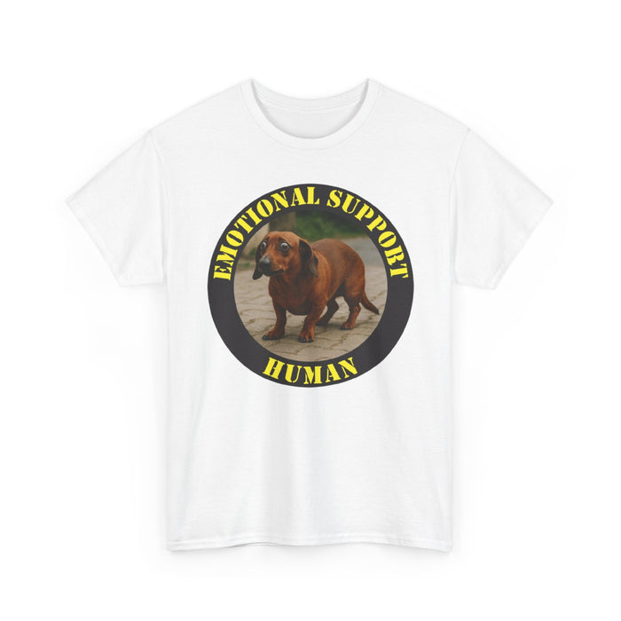 Emotional Support Human Tee — Dachshund Therapy Dog Graphic T-Shirt