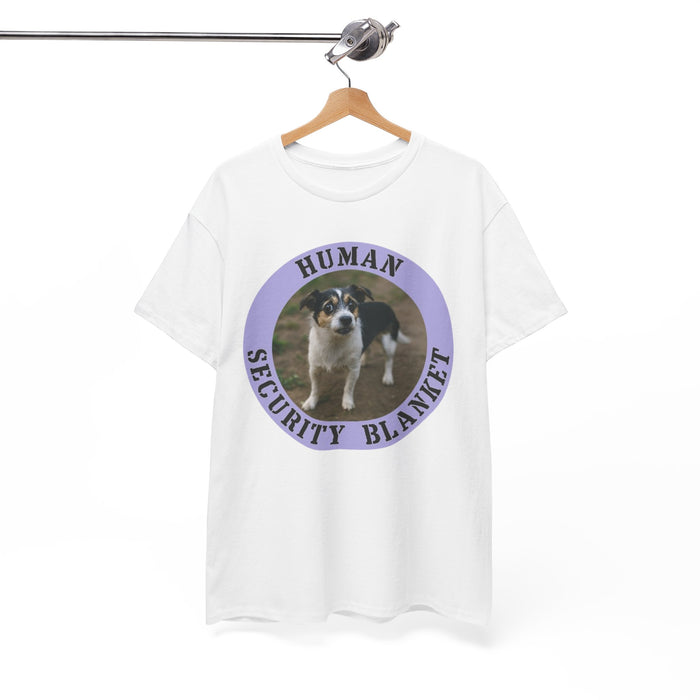 Human Security Blanket T-Shirt — Cute Puppy Graphic Tee for Dog Lovers