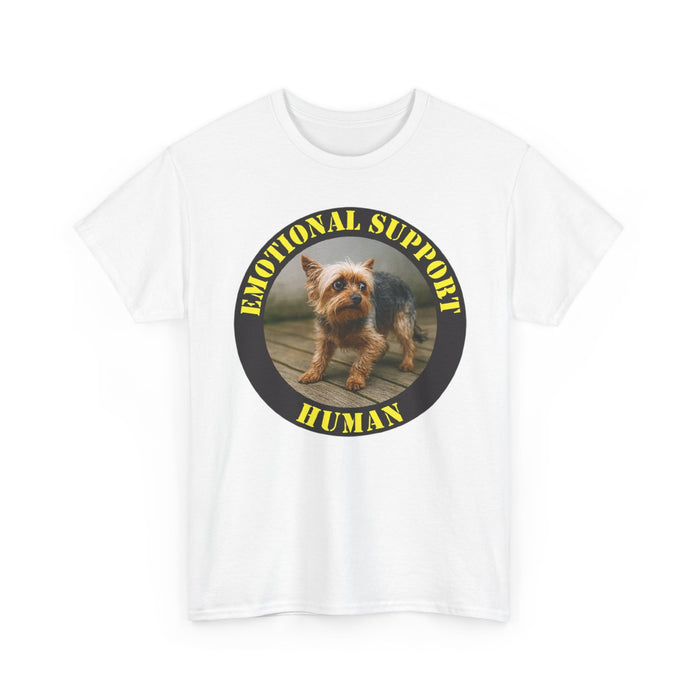 Emotional Support Human Tee — Cute Dog Photo Graphic T-Shirt