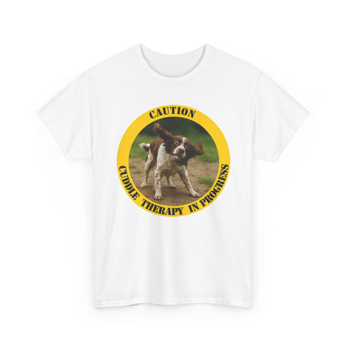 Caution: Cuddle Therapy In Progress T-Shirt – Springer Spaniel Dog Lover Tee