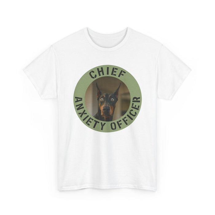 Chief Anxiety Officer T-Shirt — Funny Dog Graphic Tee for Pet Lovers