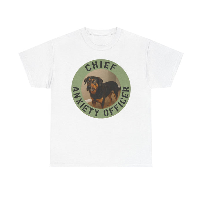 T‑Shirt — "Chief Anxiety Officer" Dog Graphic Tee