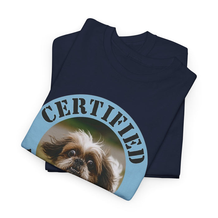 Certified Velcro Dog T‑Shirt — Cute Shih Tzu Pet Lover Tee