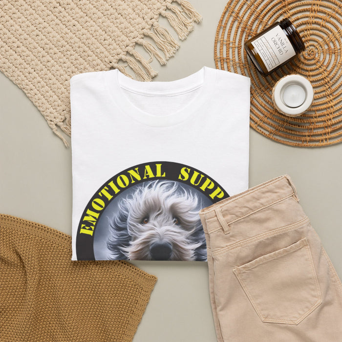 Emotional Support Human T-Shirt — Cute Dog Face Graphic Tee for Dog Lovers