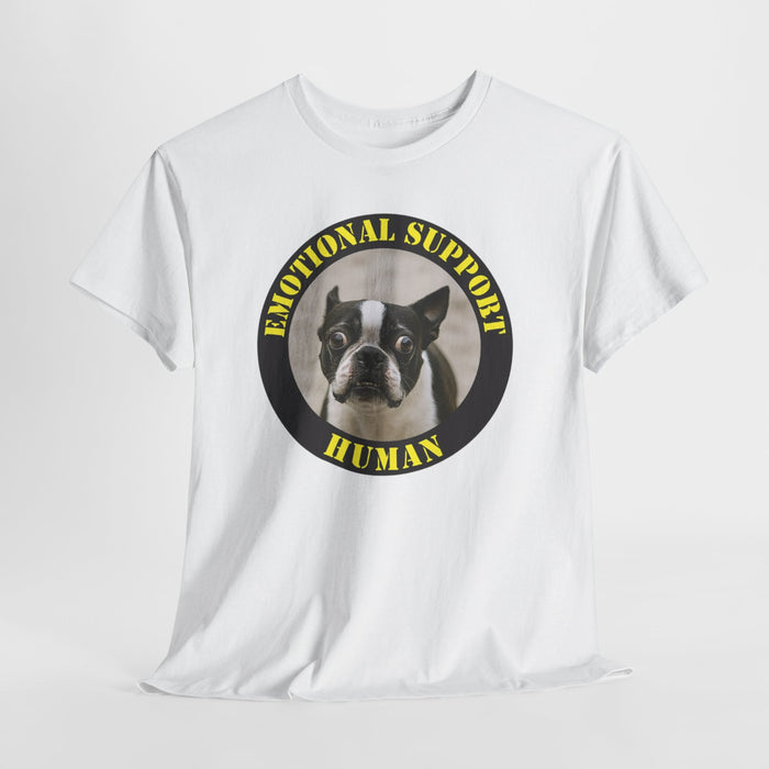 Emotional Support Human Tee – Boston Terrier Graphic T-Shirt