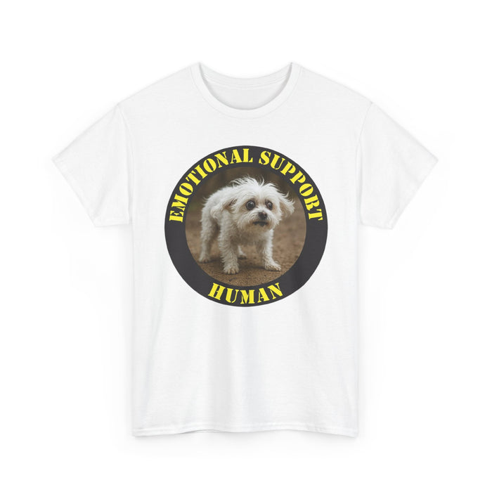 Emotional Support Human T-Shirt — Cute Dog Badge Tee for Pet Lovers