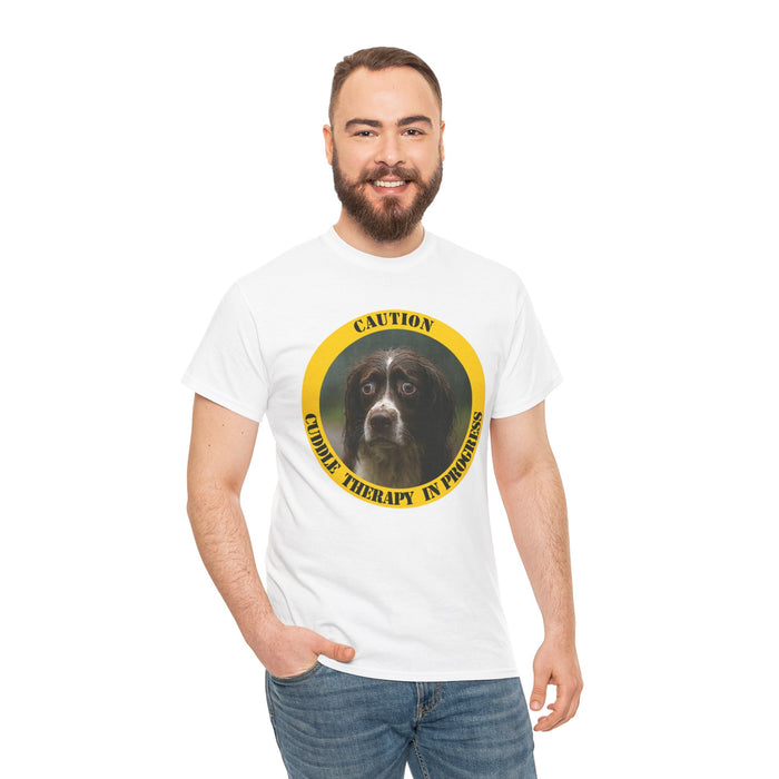 Dog Therapy T-Shirt — "Caution: Canine Therapist in Progress"