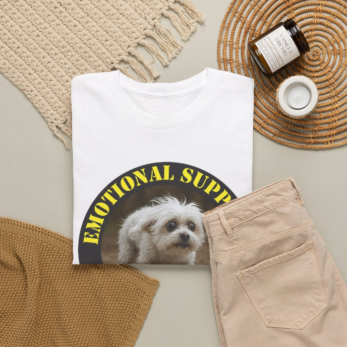 Emotional Support Human T‑Shirt — Cute Rescue Dog Pet Lover Tee