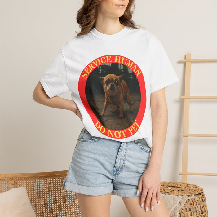 T-Shirt — "Service Human, Do Not Pet" Service Dog Humor Tee