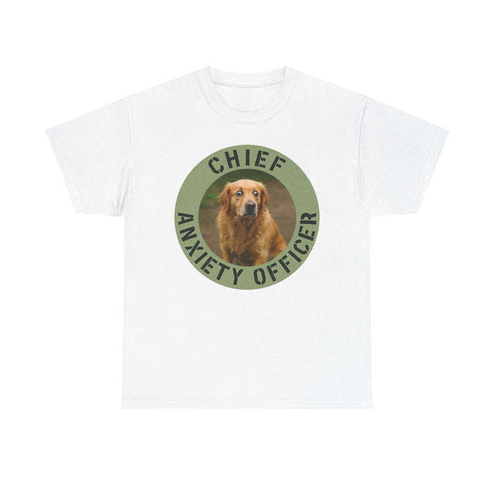 Chief Anxiety Officer T-Shirt — Funny Dog Graphic Tee for Pet Lovers