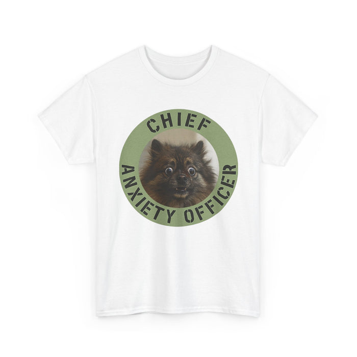 Chief Anxiety Officer Tee — Funny Dog Graphic T-Shirt
