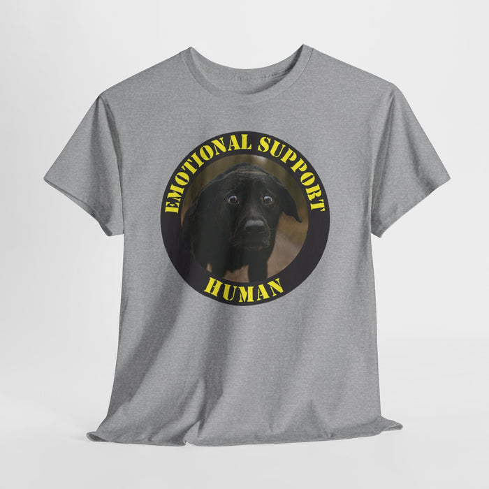 Emotional Support Human T-Shirt — Cute Black Lab Pet Lover Tee
