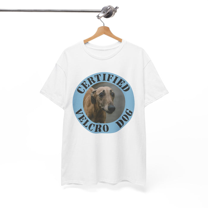 Certified Velcro Dog T-Shirt – Funny Greyhound Pet Lover Tee