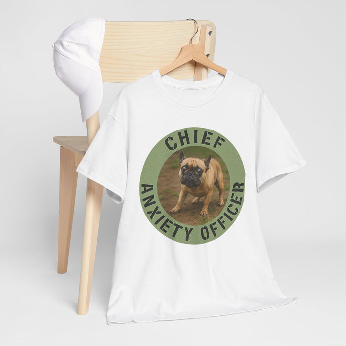Chief Anxiety Officer T-Shirt — Funny Pug Dog Graphic Tee