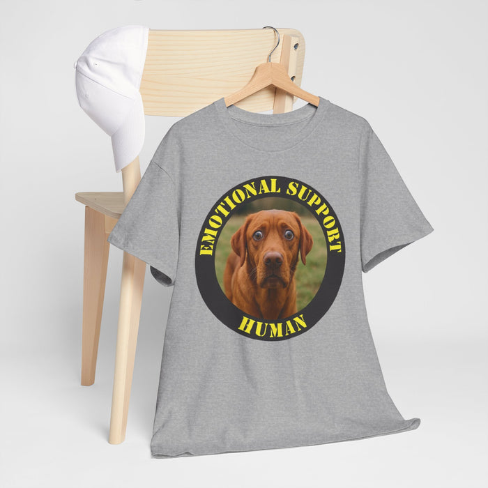 Emotional Support Human Tee – Funny Dog Photo Graphic T-Shirt