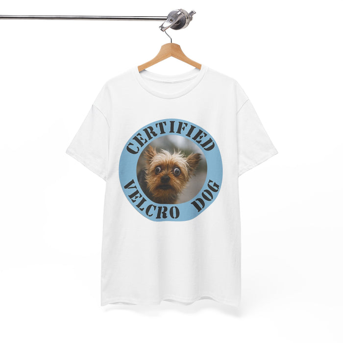 Certified Velcro Dog T‑Shirt — Funny Cute Yorkie Face Tee
